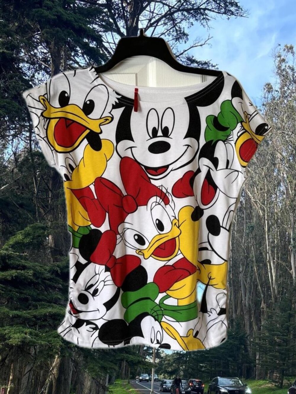 Kawaii Vintage Retro 90s Disney Cartoon Mickey Mouse Graphic Face Shirt